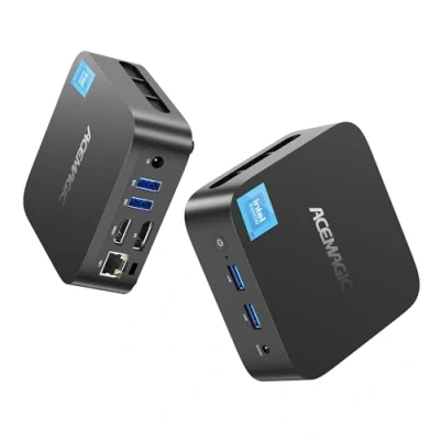 Immagine di ACEMAGICIAN V1 Mini PC, Intel Twin Lake N150 (fino a 3,6GHz), 16 GB DDR4 1TB M.2 SSD,Mini Computer con W11 Pro RJ45 4K HDMI+DP WiFi 5 per casa, ufficio, scuola