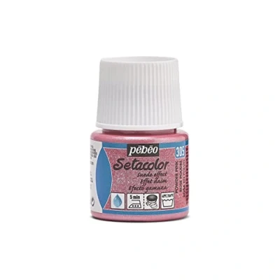 Immagine di Pebeo Setacolor tessuto vernice 45 ml 57, con colori diversi Suede Effect Powder Pink