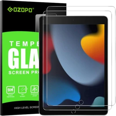 Immagine di GOZOPO [2 Pezzi Pellicola Protettiva Compatibile con iPad 9a/8a/7a Generazione (iPad 9/8/7 10.2 Pollici, 2021/2020/2019), Vetro Temperato