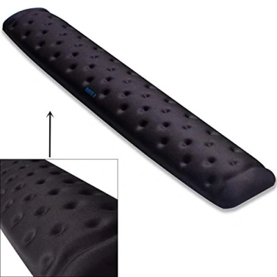 Immagine di BRILA Cuscino per poggiapolsi tastiera, computer, computer portatile, ufficio, PC Gaming, in memory foam gel con fori massaggio, antiscivolo