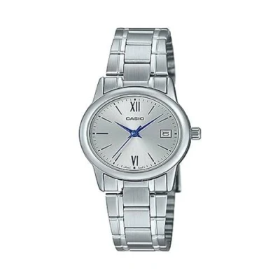 Immagine di Orologio da polso CASIO LTP V002D 7B3UDF analogico donna colore argento cinturino acciaio inossidabile, grigio, Classico