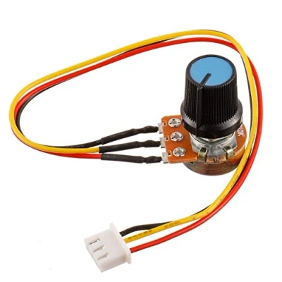 Immagine di BOJACK B10K Potenziometro rotativo a cono lineare 3 terminali WH148 Resistenza variabile con pellicola in carbonio 10 K Ohm cavo connettore XH2.54 pin (confezione da 2 pezzi）