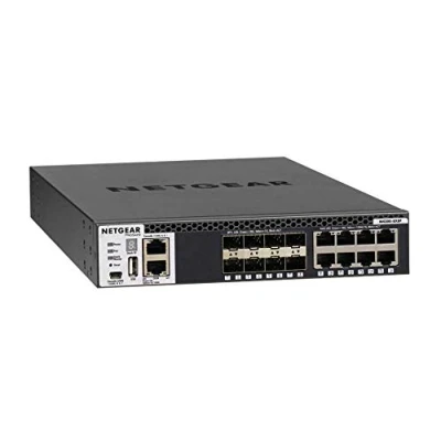 Immagine di Netgear XSM4316S 100NES ProSafe Switch Managed 10G, 16 Porte, 8 Porte 10 Gbit, SFP/SFP+, Funzioni Auto iSCSI/Auto VoIP, USB