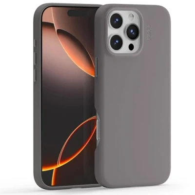 Immagine di MOFT Custodia per iPhone 16 Pro Max, MOVAS Pelle Vegetale Magnetica Compatibile con MagSafe, Tocco Morbido, Conservazione dei Colori, Resistente alle Macchie, Facile da Pulire (Taupe)