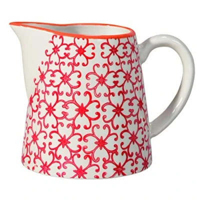 Immagine di Bloomingville Bricco del Latte Carla Express lattiera de gres colorato Ø 8,5 x H cm, Rosso, Ceramica Gres, capacità 250 ml