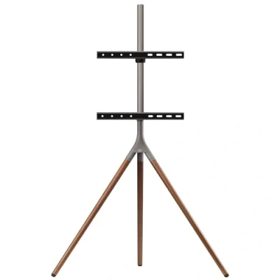 Immagine di One for All WM7471 Tripod Supporto TV Universale, Dimensioni Schermo 32&quot; 65&quot;, LCD/LED/Plasma/OLED/QLED, Girevole a 360 e Adattabile in Altezza, Vesa 400 x 400, Design Elegante, Walnuss &amp; Gunmetal