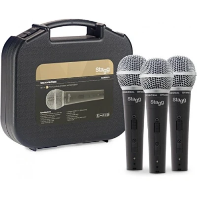 Immagine di Stagg SDM50 3 Set di microfoni dinamici professionali