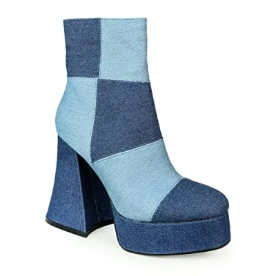 Immagine di LAMODA Break in Due, Stivale alla Caviglia Donna, Jeans, 40 EU