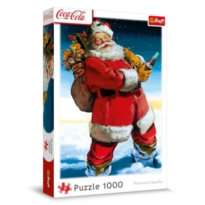 Immagine di Trefl Coca Cola, Babbo neve 1000 Pezzi Puzzle di Natale, per Adulti e Bambini a partire dai 14 anni, Multicolore, 10923