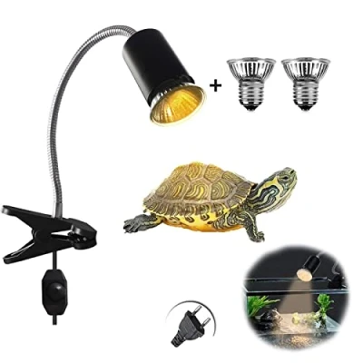 Immagine di NEWFUN Lampada Tartarughe Acqua,Lampada UVB Tartarughe,Lampada Termica per Rettili, con2 UVA Riscaldante,Morsetto Girevole 360 , Adatto Anfibi, Tartarughe, Serpenti, Lucertole, Ecc