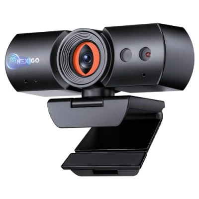 Immagine di NexiGo HelloCam Pro, Webcam con Windows Hello, Autofocus 1080P 60FPS, Vera Privacy, Otturatore Elettronico Automatico, Fotocamera per Computer, Microfono, Miglioramento del Viso