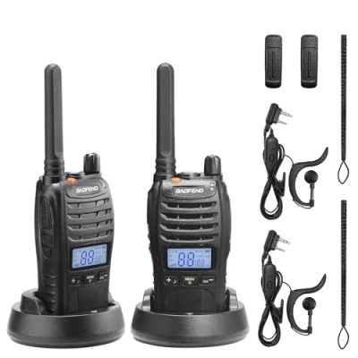 Immagine di BAOFENG BF 88ST Pro PMR446 Walkie Talkie, Radio Bidirezionali Ricaricabili Senza Licenza a Lungo Raggio Aggiornate con Display LCD, Doppio Orologio VOX, Auricolari, Confezione da 2