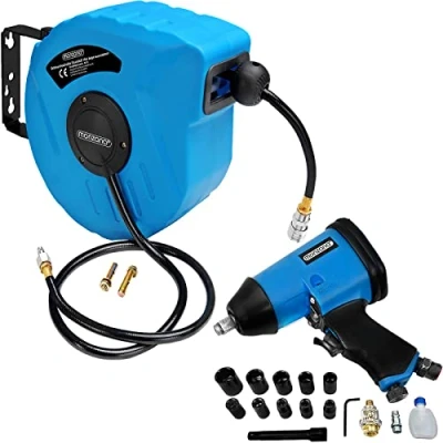 Immagine di Monzana Avvolgitubo per Aria Compressa Tubo 10m 1/4&#039; Avvitatore a Impulsi 4000 U/min 260 l/min