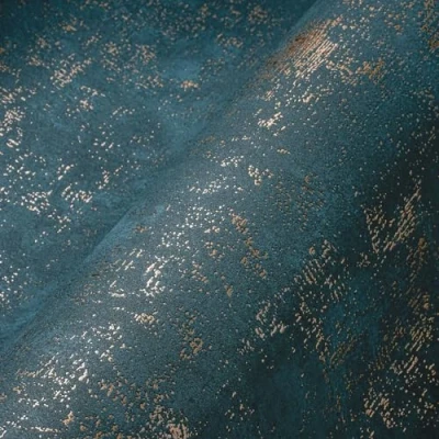 Immagine di A.S. Création Carta da parati metallizzata blu petrolio THE BOS 388326 in tessuto non tessuto, 10,05 m x 0,53 m, made Germany