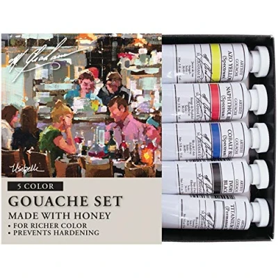 Immagine di M. Graham 15ml Tube 5 Colour Gouache Paint Primary Set