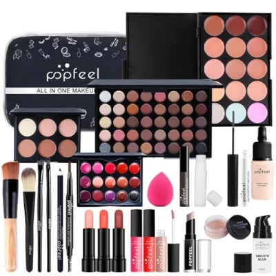Immagine di CHSEEA Kit per il Trucco Completo, Set di Trucchi Trousse Cosmetics Tavolozza Palette Ombretti Make Up Occhi, Viso e Labbra Valigia Idea Regalo #4