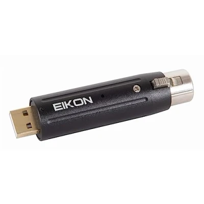 Immagine di Proel EIKON EKUSBX1 Adattatore Intefaccia Audio Professionale USB a Cannon XLR 3F Femmina per microfoni dinamici, Nero