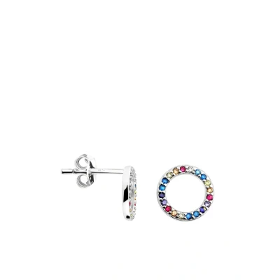 Immagine di SOFIA MILANI Orecchini da Donna in Argento 925 con Pietra Zircone Orecchino a Perno Cerchio E1676