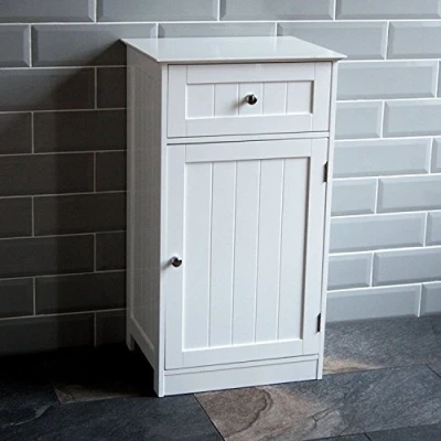 Immagine di Bath Vida Priano Armadietto da Bagno con 1 Anta e cassetto, Colore: Bianco, Legno ingegnerizzato, 53 x 34 15 cm
