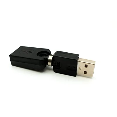 Immagine di System S Adattatore USB 2.0 tipo a maschio femmina, cavo angolare 360, colore nero