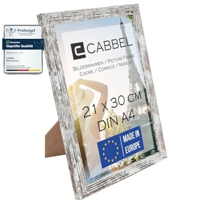 Immagine di CABBEL Confezione Singola (1 pz.) Cornice DIN A4 21x30 in Legno MDF di Betulla con plexiglass infrangibil/