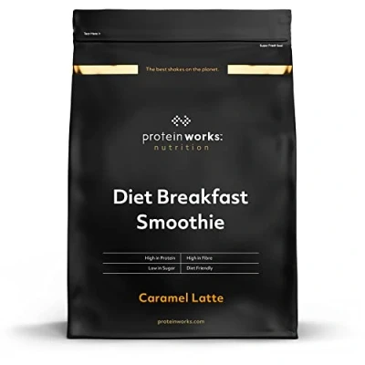 Immagine di THE PROTEIN WORKS Frullato Dietetico Per La Colazione, Caramel Latte, Colazione Rapida, Alto contenuto di proteine ​​e basso zucchero, 2 kg