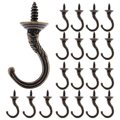 Immagine di 20PCS Ganci a vite per soffitto parete vintage, tazza utensili da cucina giardino (bronzo)