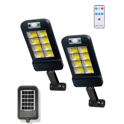 Immagine di MAGIC SELECT Pack 2 Lampione Solare 160LEDs con Sensore di Movimento. Lampada a LED da Esterno. Lampadina IP65 Impermeabile per Giardino, Terrazzo, Ingresso, Garage.