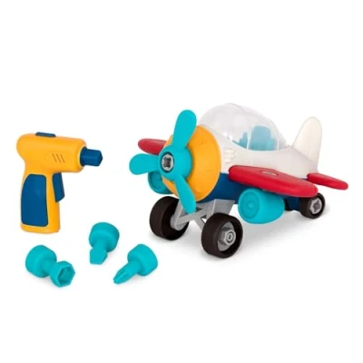 Immagine di Wonder Wheels by Battat Take Apart Airplane Aereo giocattolo con trapano per bambini dai 3 anni in su (27 pezzi)