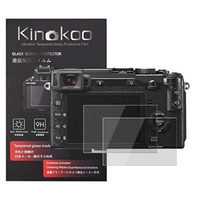 Immagine di kinokoo Pellicola in vetro temperato per Fujifilm X E2/X E2S Clear Screen fuji E2 Senza bolle/Antigraffio (2 pezzi)