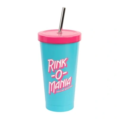 Immagine di Grupo Erik: Bicchiere Termico Stranger Things acciaio Inox 550 ml, Thermos con Cannuccia, a doppia parete inox, BPA free, Gadget