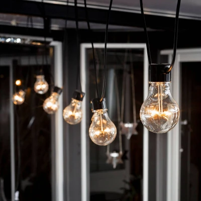 Immagine di Konstsmide LED (monocolore) Sistema di illuminazione a catena 230 V/50 Hz ERP: G (A G) Tenda luminosa Ambra
