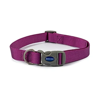 Immagine di Ancol Collare Regolabile Viva Quick Fit Viola Taglia 5 9 per Adattarsi a 45 70 cm. Resistente alle intemperie.