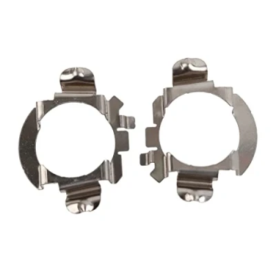 Immagine di Keenso 2 pz/coppia lampadine H7 faro LED compatibile, adattatore di fissaggio supporto argento