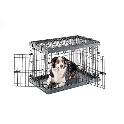 Immagine di Ferplast Gabbia Cane in Metallo Pieghevole per Cani Medi Superior 90 Recinto Metallo, con Separatore, Doppia Serratura, 92 x 58,5 h 62,5 cm.