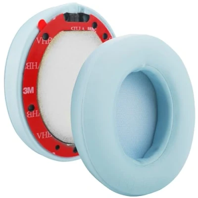 Immagine di Studio 3 cuscinetti auricolari di ricambio per cuffie Beats 2 e con cavo wireless, in memory foam, proteine morbide, colore: blu