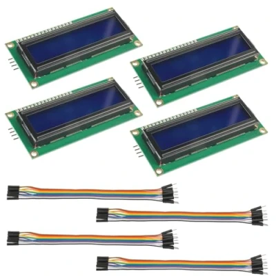 Immagine di HUAREW 4 Pack I2C 1602 modulo display LCD seriale 16x2 compatibie con Raspberry Pi