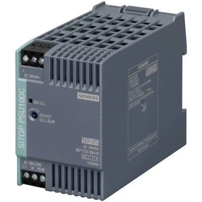 Immagine di Siemens SITOP PSU100C 24 V/4 A Alimentatore per guida DIN V/DC 4 96 W Num. uscite:1 x Contenuto 1 pz.