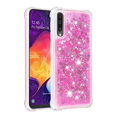Immagine di KBIKO zxl Compatibili con Custodia per Samsung Galaxy A30S,Glitter TPU Silicone Protettivo Morbido Brillantini Quicksand Cover A50 / A30S A50S.Pink YBL