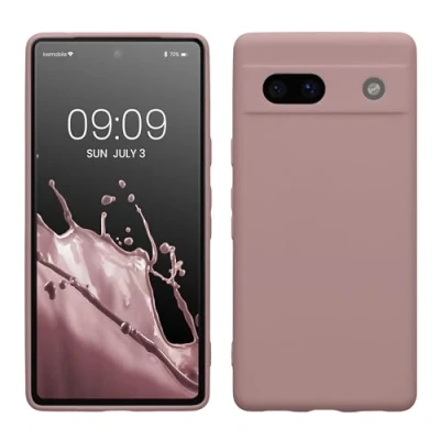 Immagine di kwmobile Custodia Compatibile con Google Pixel 7a Cover Back Case per Smartphone in Silicone TPU Protezione Gommata lilla color carne