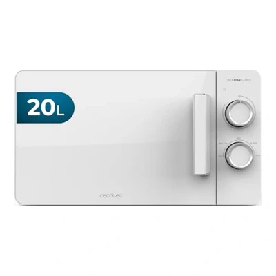 Immagine di Cecotec Forno a Microonde 20L Proclean 3020 Flatbed. 700W, Design Compatto, Interno Ceramico, Modalità Scongelamento, Timer 30 Min, Tecnologia 3Dwave, Dettagli Metalizzati
