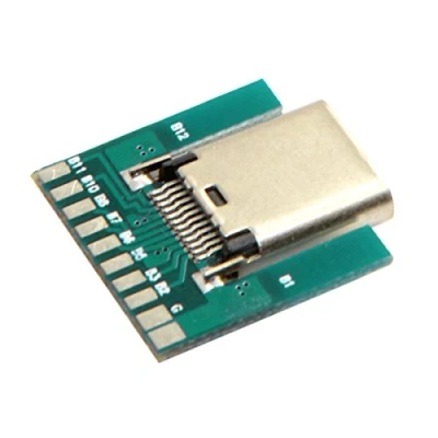 Immagine di cablecc DIY 24pin USB 3.1 tipo C maschio e femmina spina presa connettore SMT con scheda PC 1 set