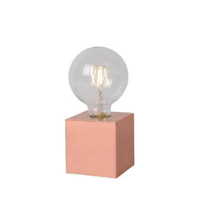 Immagine di Lucide 20500/05/17 a +, cubico Lampada da tavolo Diametro 9,5 cm LED 1 x 5 W, 2700 K, metallo, E27, Rame, 8.5 19