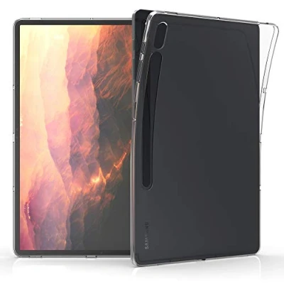 Immagine di kwmobile Custodia Protettiva Tablet Compatibile con Samsung Galaxy Tab S8+ Plus/Galaxy S7+ Plus Cover trasparente Morbida Silicone