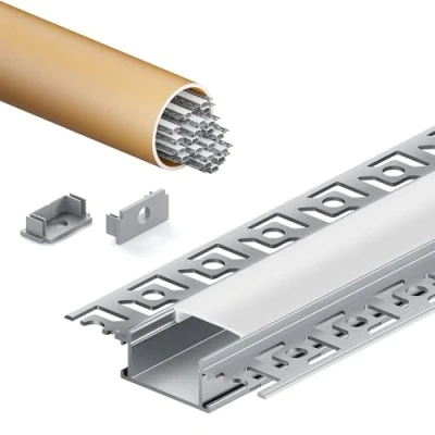 Immagine di KOSOOM profilo LED per strisce più piccole di 20 mm, 2 m x pezzi, in alluminio, dimensioni 28 mm 13,8 larghezza bordo 64,2