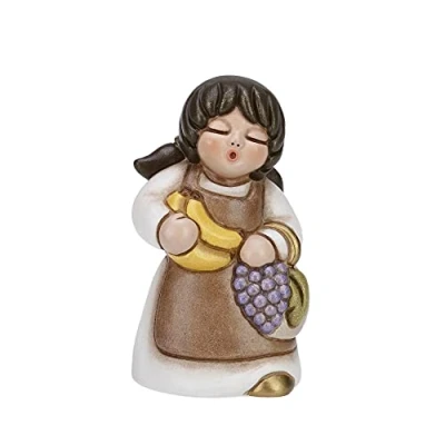 Immagine di THUN® Donna con Frutta Versione Bianca Statuine Presepe Classico Ceramica I Classici