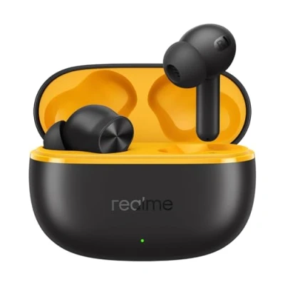 Immagine di realme Buds T200 Lite, Auricolari In Ear Wireless Veri, Driver Dinamico da 12,4 mm, Durata Della Batteria fino a 48 Ore, Latenza 45 Resistenza IPX4, 2 ENC, Bluetooth 5.4, Google Fast(Nero Volt