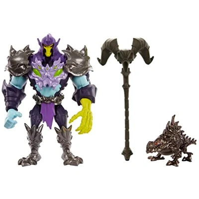 Immagine di Masters of the Universe, He Man and Personaggio Skeletor Eternia Selvaggia, action figure MOTU da collezione con accessorio, giocattolo per bambini, 4+ anni, HLF52​​