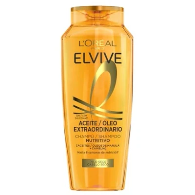 Immagine di L&#039;Oreal Paris Elvive Extraordinary Oil Shampoo nutriente per capelli secchi, 370 ml, mirtillo rosso, floreale