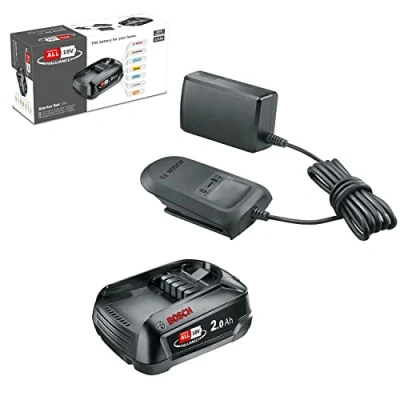 Immagine di Bosch Home and Garden Starter Set batteria e caricabatteria da 18 Volt (1x 2,5 Ah, AL 18V 20, sistema Volt, in confezione di cartone)